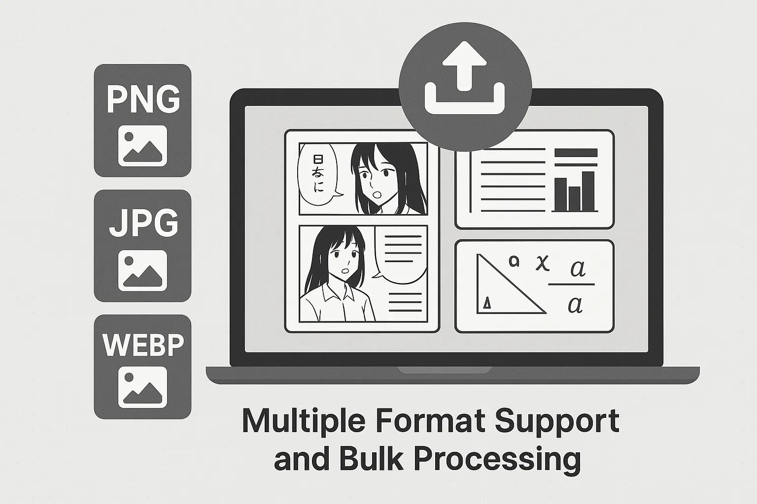 Image Translate Japanese supporting multiple file formats and batch processing