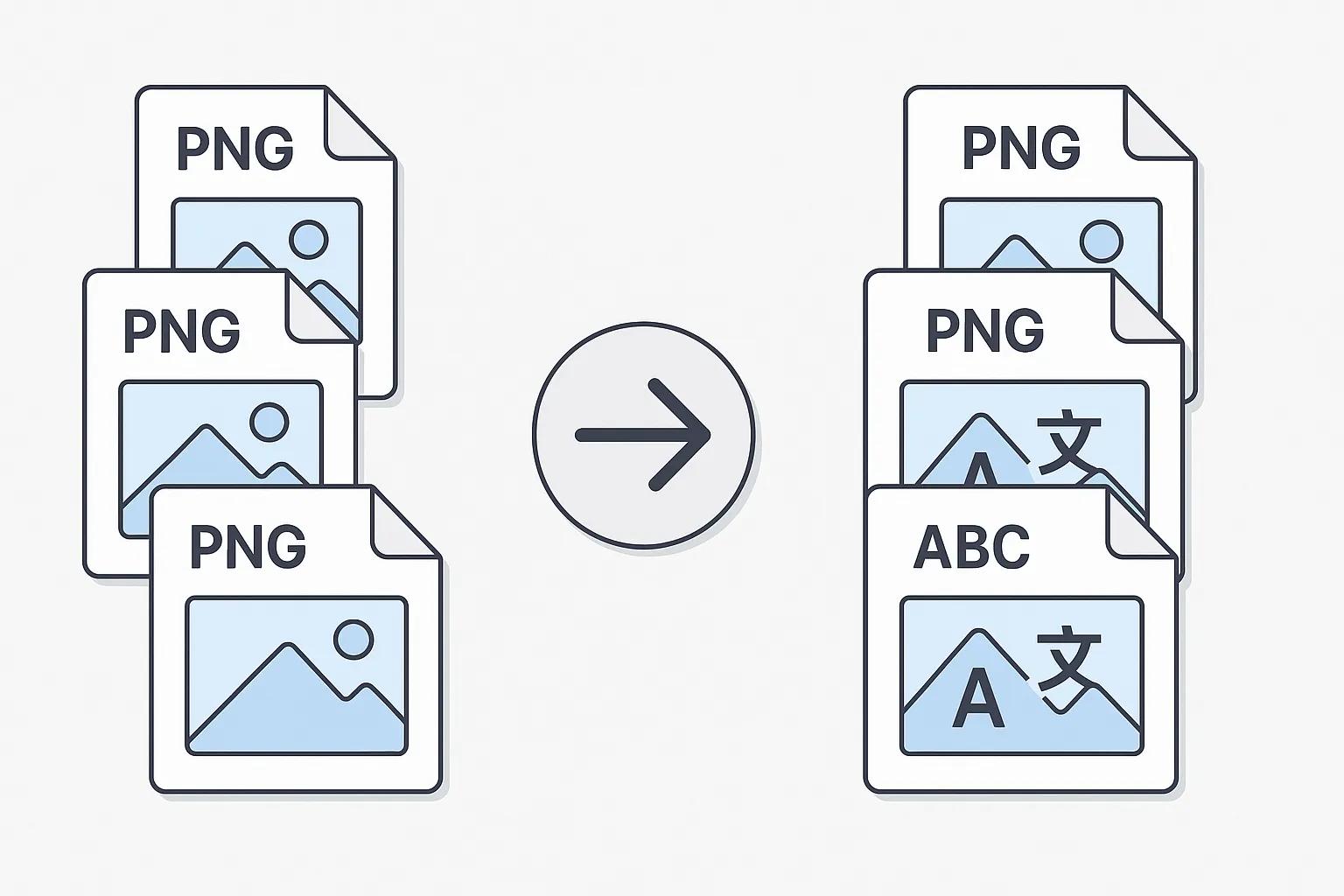 Multiple PNG files being translated simultaneously