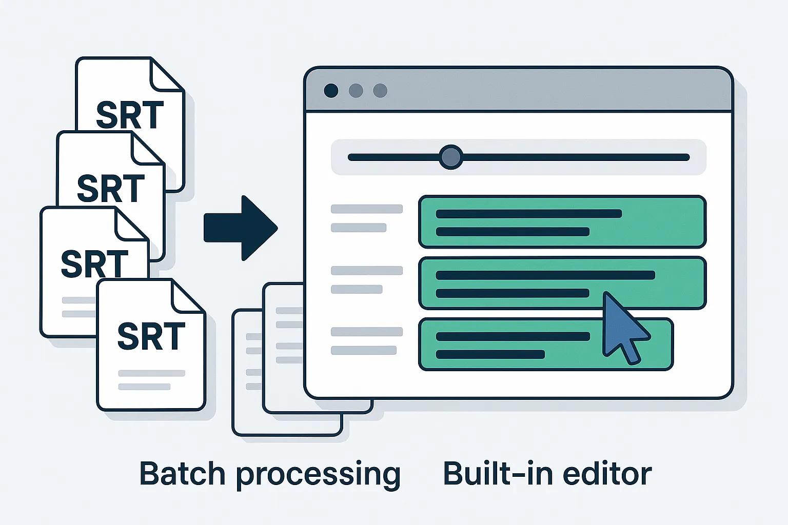 Batch Processing and Editor for Subtitle Translator