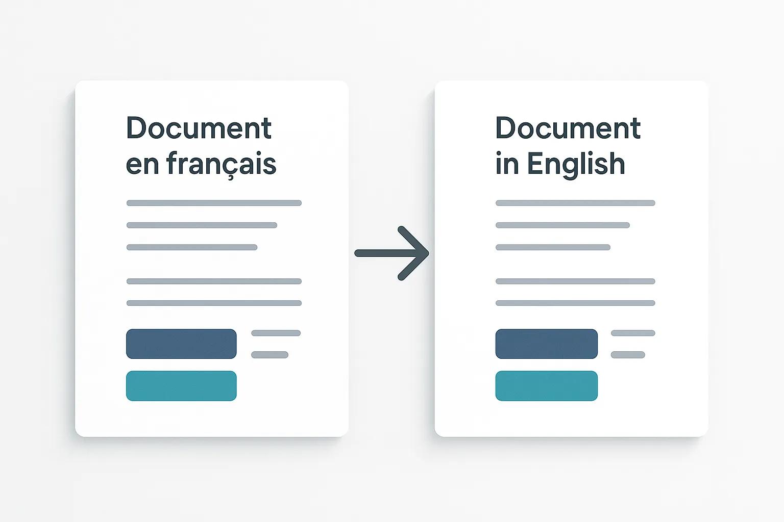 Document formatting preservation when translating from French to English