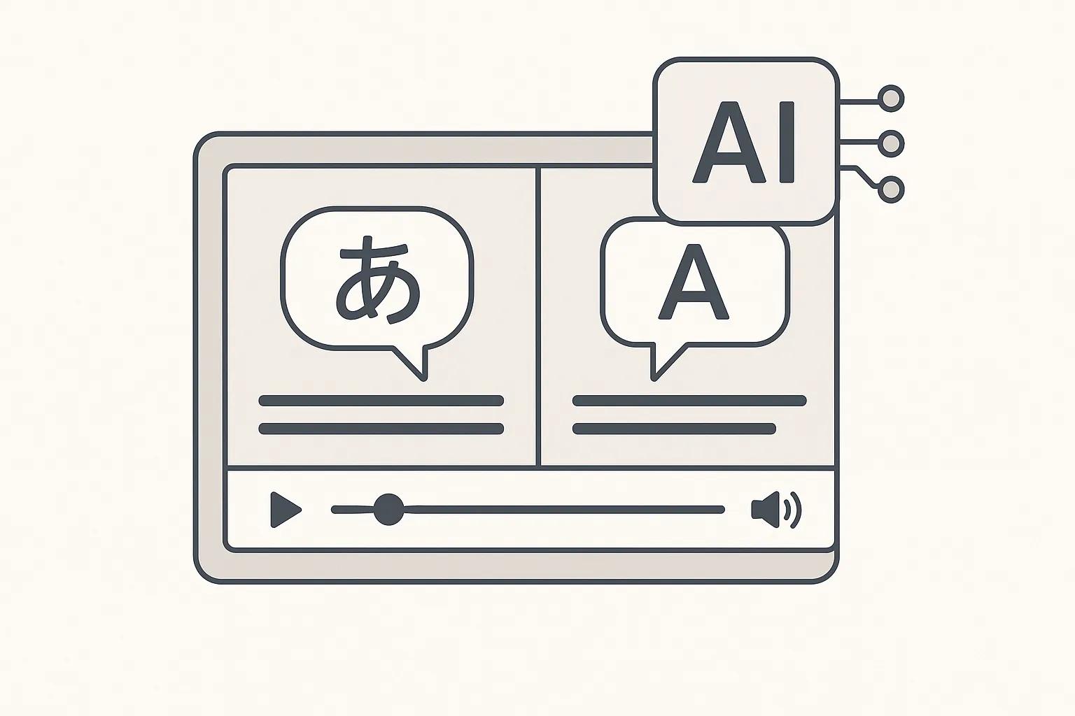 AI-powered Japanese video translation interface