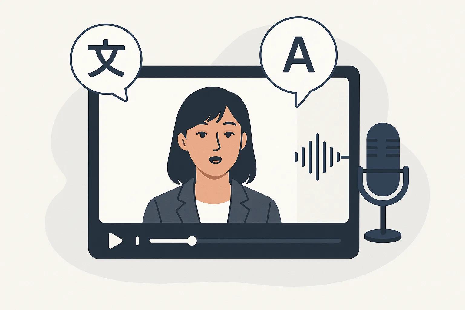 Voice cloning and dubbing feature for Japanese video translation