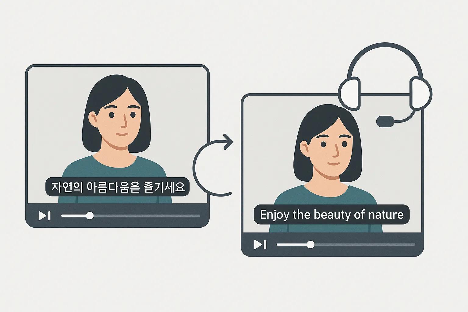 Korean video with English subtitles and dubbing options