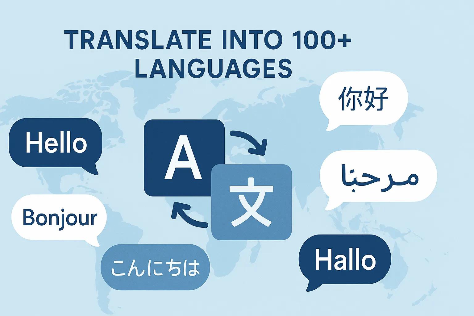 Multiple language translation options from image text