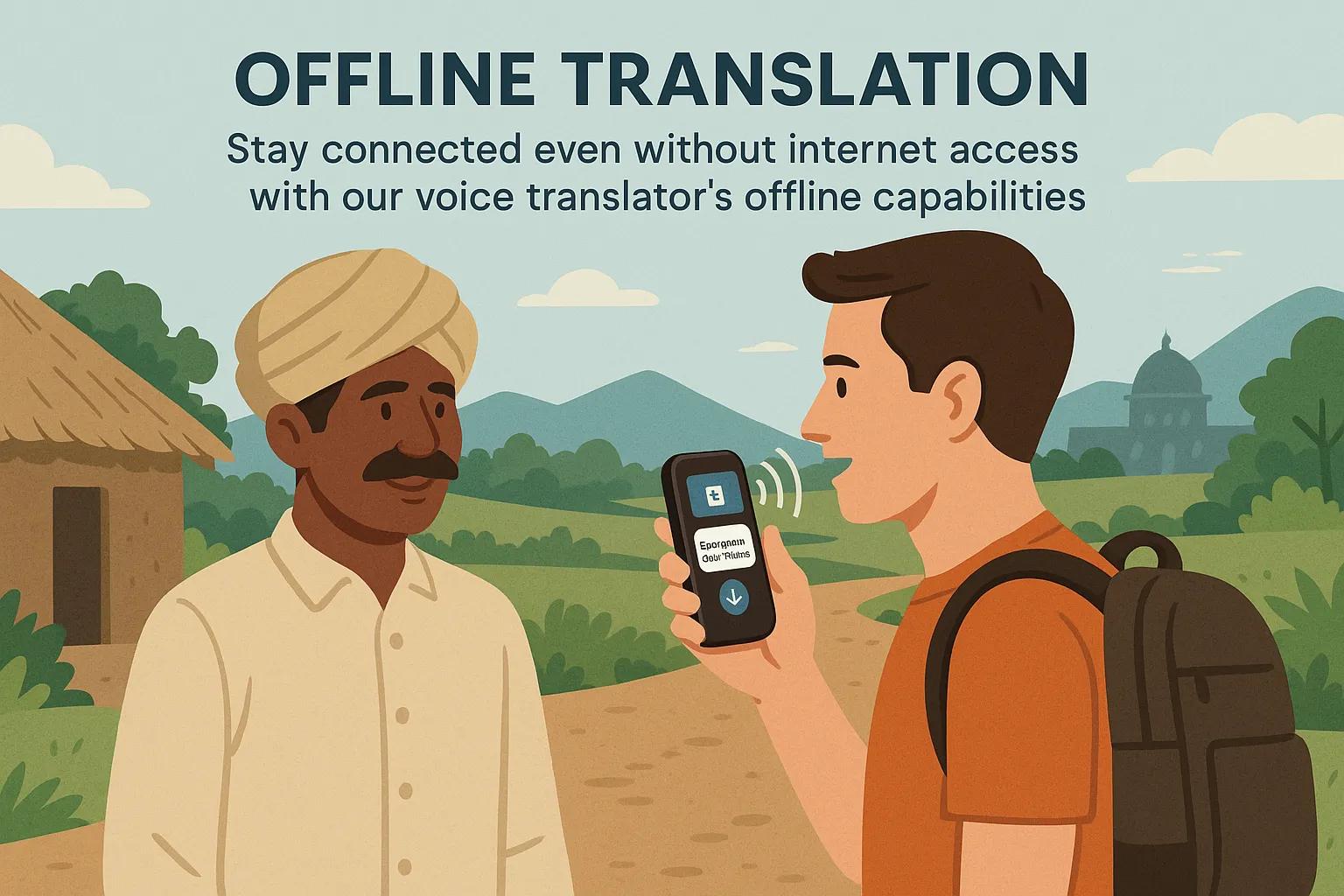 Voice Translator being used offline while traveling